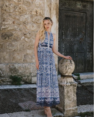 VESTIDO ARIADNA C/HALTER ESTAMPADO