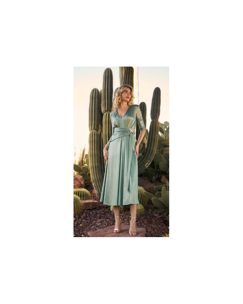 VESTIDO-MIDI-VUELO-BODA DE DIA-VESTIDO ELEGANTE-INVITADA PERFECTA-VESTIDO DE ROLE MODE-