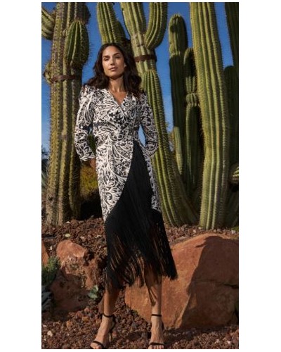 6DAMIRA VESTIDO MIDI FLECOS