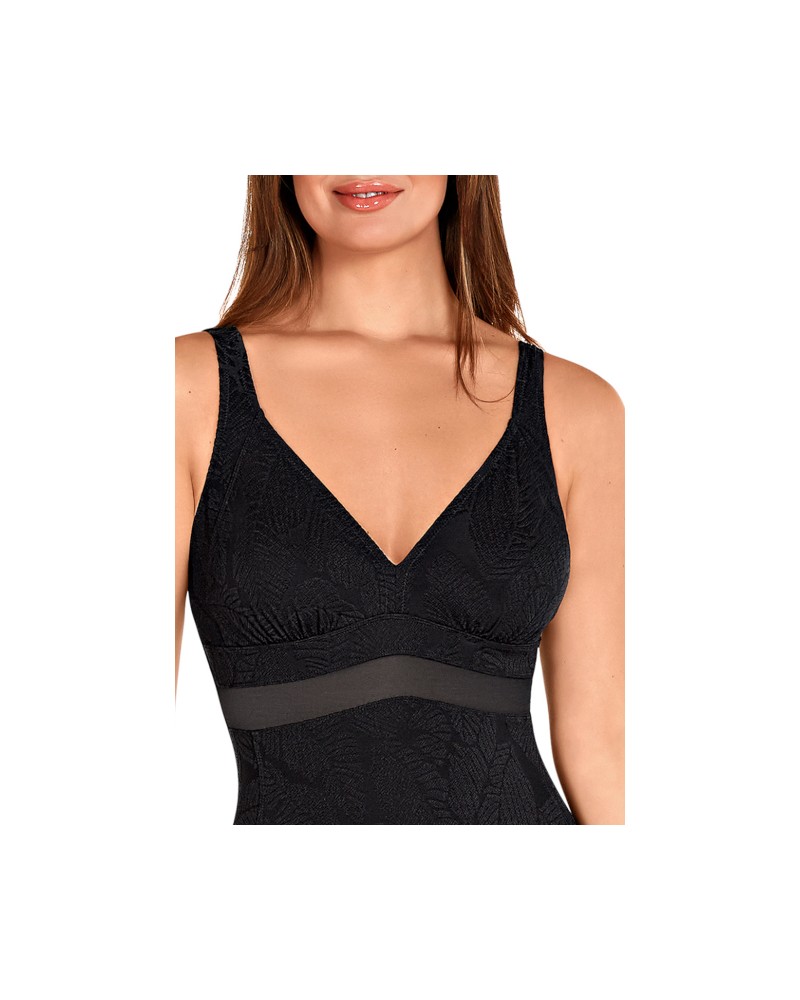 BAÑADOR SRA TEJIDO BROCADO CON TRANSPARE