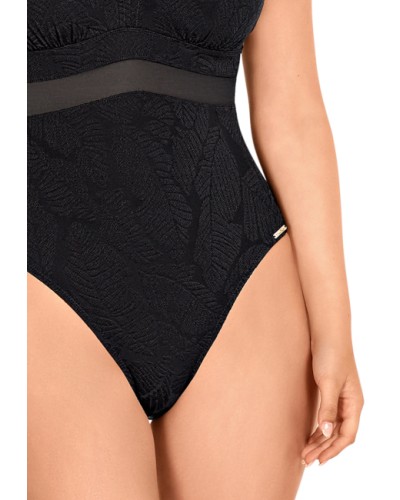 BAÑADOR SRA TEJIDO BROCADO CON TRANSPARE