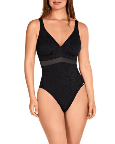 BAÑADOR SRA TEJIDO BROCADO CON TRANSPARE